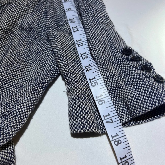 ELIZABETH and James Long Blazer Ruched Sleeve Size 10 - Picture 9 of 11